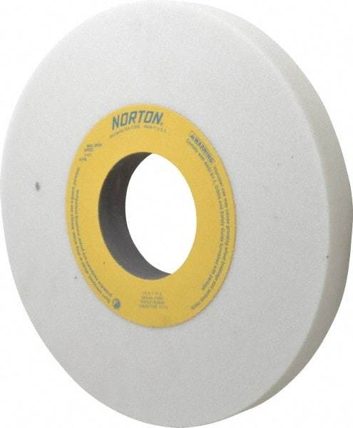 Norton - 10" Diam x 3" Hole x 1" Thick, J Hardness, 46 Grit Surface Grinding Wheel - Aluminum Oxide, Type 1, Coarse Grade, 2,485 Max RPM, Vitrified Bond, No Recess - Apex Tool & Supply