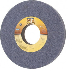 Norton - 10" Diam x 3" Hole x 1" Thick, L Hardness, 60 Grit Surface Grinding Wheel - Aluminum Oxide, Type 1, Medium Grade, 2,485 Max RPM, Vitrified Bond, No Recess - Apex Tool & Supply