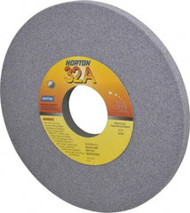 Norton - 12" Diam x 3" Hole x 3/4" Thick, I Hardness, 46 Grit Surface Grinding Wheel - Aluminum Oxide, Type 1, Coarse Grade, 2,070 Max RPM, Vitrified Bond, No Recess - Apex Tool & Supply