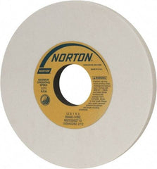 Norton - 12" Diam x 3" Hole x 1" Thick, I Hardness, 60 Grit Surface Grinding Wheel - Aluminum Oxide, Type 1, Medium Grade, 2,070 Max RPM, Vitrified Bond, No Recess - Apex Tool & Supply
