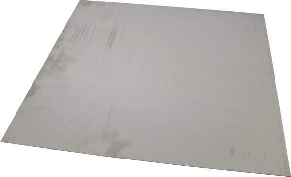 Made in USA - 0.03 Inch Thick x 12 Inch Wide x 12 Inch Long, 304 Stainless Steel Sheet - Intermediate Polished Finish, #4 - Apex Tool & Supply