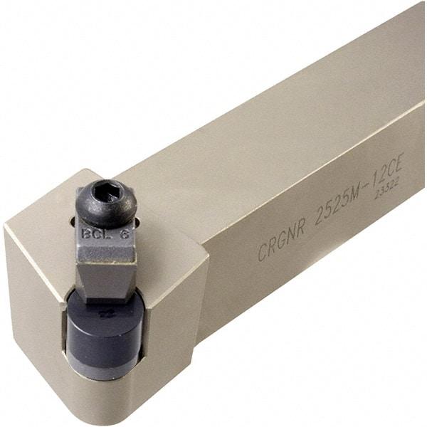 Iscar - CRGN, Right Hand Cut, 1-1/4" Shank Height x 1-1/4" Shank Width, Negative Rake Indexable Turning Toolholder - 7" OAL, RNG 45 Insert Compatibility, Series Isoturn - Apex Tool & Supply
