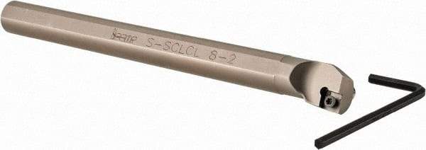 Iscar - 0.622" Min Bore Diam, 6" OAL, 1/2" Shank Diam, S-SCLC Indexable Boring Bar - CC.T 2 Insert, Screw Holding Method - Apex Tool & Supply