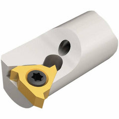 Iscar - Multiple Insert Styles, 24.8mm Head Length, Right Hand Cut, Internal Modular Threading Cutting Unit Head - System Size E12, 8.3mm Center to Cutting Edge, Series IscarThread - Apex Tool & Supply