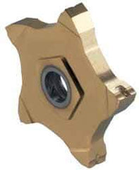 Iscar - 24N200J020PENTA J Grade IC1008, 2mm Cutting Width Carbide Grooving Insert - 6mm Max Depth of Cut, Neutral, 0.2mm Corner Radius, TiAlN/TiN Finish - Apex Tool & Supply