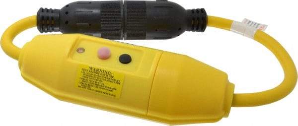 Tower - 1 Outlet, 125 Volt, 20 Amp Rating, Inline, Manual, Industrial GFCI - 2 Ft. Long Cord, 5-20 P and R NEMA Configuration, Switch, Pilot Light, Plastic Housing - Apex Tool & Supply
