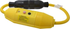 Tower - 1 Outlet, 125 Volt, 20 Amp Rating, Inline, Manual, Industrial GFCI - 2 Ft. Long Cord, 5-20 P and R NEMA Configuration, Switch, Pilot Light, Plastic Housing - Apex Tool & Supply
