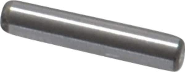 Value Collection - 1/16" Diam x 5/16" Pin Length Grade 8 Alloy Steel Standard Dowel Pin - C 50-58 Hardness, 800 Lb Breaking Strength, 1 Beveled & 1 Rounded End - Apex Tool & Supply