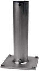 THERN - 8 Inches Long x 8 Inches Wide x 14.56 Inches Deep x 1/2 Inches Thick Davit Crane Pedestal/Socket Base - 7 Inches Distance Between Mounting Hole Centers, 0.41 Inches Hole Diameter, Stainless Steel Finish - Apex Tool & Supply