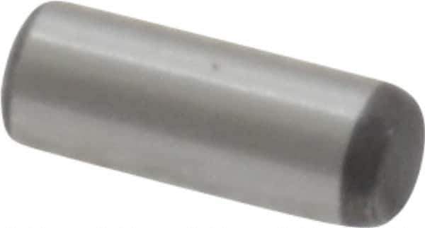 Value Collection - 3/32" Diam x 1/4" Pin Length Grade 8 Alloy Steel Standard Dowel Pin - C 50-58 Hardness, 1,800 Lb Breaking Strength, 1 Beveled & 1 Rounded End - Apex Tool & Supply