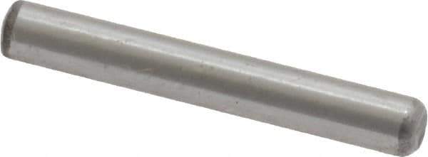 Value Collection - 1/8" Diam x 7/8" Pin Length Grade 8 Alloy Steel Standard Dowel Pin - C 50-58 Hardness, 3,200 Lb Breaking Strength, 1 Beveled & 1 Rounded End - Apex Tool & Supply