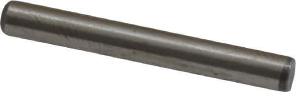 Value Collection - 1/8" Diam x 1" Pin Length Grade 8 Alloy Steel Standard Dowel Pin - C 50-58 Hardness, 3,200 Lb Breaking Strength, 1 Beveled & 1 Rounded End - Apex Tool & Supply