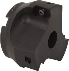 Kyocera - 3 Inserts, 2-1/2" Cut Diam, 3/4" Arbor Diam, 0.64" Max Depth of Cut, Indexable Square-Shoulder Face Mill - 0/90° Lead Angle, 1.57" High, APET 1604 Insert Compatibility, Series FM--AL - Apex Tool & Supply