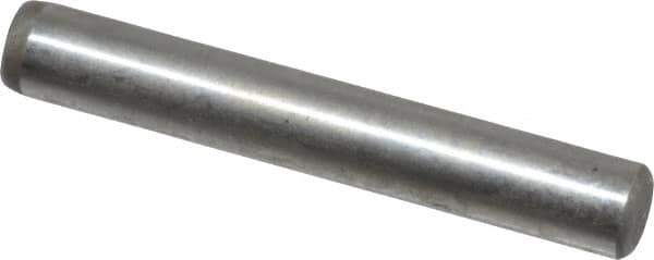 Value Collection - 3/16" Diam x 1-1/4" Pin Length Grade 8 Alloy Steel Standard Dowel Pin - C 50-58 Hardness, 7,200 Lb Breaking Strength, 1 Beveled & 1 Rounded End - Apex Tool & Supply