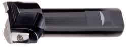 Kyocera - 1" Cut Diam, 0.64" Max Depth of Cut, 3/4" Shank Diam, 4-25/32" OAL, Indexable Square Shoulder End Mill - APET 1604 Inserts, Weldon Shank, 90° Lead Angle, Through Coolant - Apex Tool & Supply
