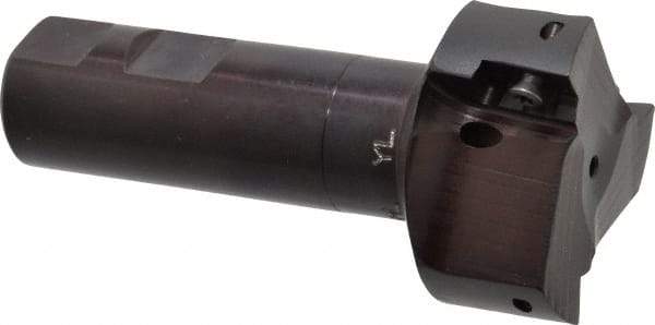 Kyocera - 2" Cut Diam, 0.64" Max Depth of Cut, 1" Shank Diam, 4-1/4" OAL, Indexable Square Shoulder End Mill - APET 1604 Inserts, Weldon Shank, 90° Lead Angle, Through Coolant - Apex Tool & Supply