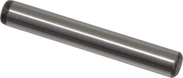 Value Collection - 1/4" Diam x 1-3/4" Pin Length Grade 8 Alloy Steel Standard Dowel Pin - C 50-58 Hardness, 12,800 Lb Breaking Strength, 1 Beveled & 1 Rounded End - Apex Tool & Supply