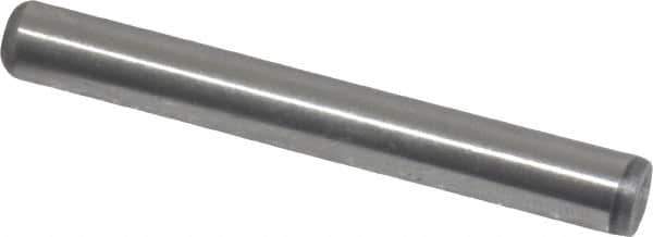 Value Collection - 1/4" Diam x 2" Pin Length Grade 8 Alloy Steel Standard Dowel Pin - C 50-58 Hardness, 12,800 Lb Breaking Strength, 1 Beveled & 1 Rounded End - Apex Tool & Supply