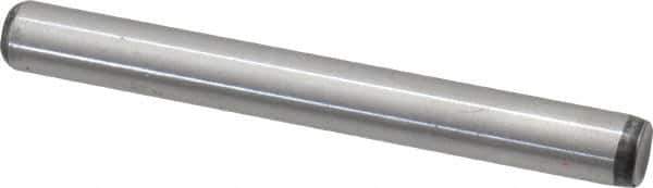 Value Collection - 1/4" Diam x 2-1/4" Pin Length Grade 8 Alloy Steel Standard Dowel Pin - C 50-58 Hardness, 12,800 Lb Breaking Strength, 1 Beveled & 1 Rounded End - Apex Tool & Supply