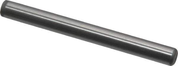 Value Collection - 1/4" Diam x 2-1/2" Pin Length Grade 8 Alloy Steel Standard Dowel Pin - C 50-58 Hardness, 12,800 Lb Breaking Strength, 1 Beveled & 1 Rounded End - Apex Tool & Supply