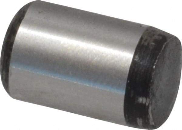 Value Collection - 5/16" Diam x 1/2" Pin Length Grade 8 Alloy Steel Standard Dowel Pin - C 50-58 Hardness, 20,000 Lb Breaking Strength, 1 Beveled & 1 Rounded End - Apex Tool & Supply