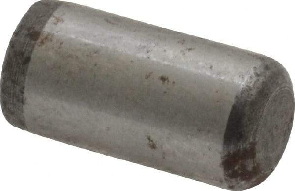 Value Collection - 5/16" Diam x 5/8" Pin Length Grade 8 Alloy Steel Standard Dowel Pin - C 50-58 Hardness, 20,000 Lb Breaking Strength, 1 Beveled & 1 Rounded End - Apex Tool & Supply