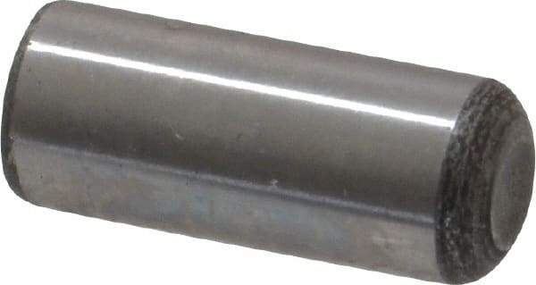 Value Collection - 5/16" Diam x 3/4" Pin Length Grade 8 Alloy Steel Standard Dowel Pin - C 50-58 Hardness, 20,000 Lb Breaking Strength, 1 Beveled & 1 Rounded End - Apex Tool & Supply