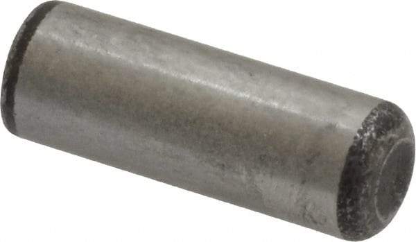 Value Collection - 5/16" Diam x 7/8" Pin Length Grade 8 Alloy Steel Standard Dowel Pin - C 50-58 Hardness, 20,000 Lb Breaking Strength, 1 Beveled & 1 Rounded End - Apex Tool & Supply