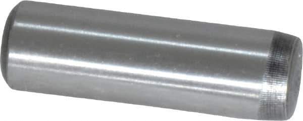 Value Collection - 5/16" Diam x 1" Pin Length Grade 8 Alloy Steel Standard Dowel Pin - C 50-58 Hardness, 20,000 Lb Breaking Strength, 1 Beveled & 1 Rounded End - Apex Tool & Supply