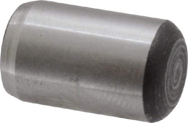 Value Collection - 3/8" Diam x 5/8" Pin Length Grade 8 Alloy Steel Standard Dowel Pin - C 50-58 Hardness, 28,700 Lb Breaking Strength, 1 Beveled & 1 Rounded End - Apex Tool & Supply