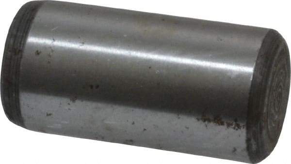 Value Collection - 3/8" Diam x 3/4" Pin Length Grade 8 Alloy Steel Standard Dowel Pin - C 50-58 Hardness, 28,700 Lb Breaking Strength, 1 Beveled & 1 Rounded End - Apex Tool & Supply