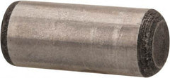 Value Collection - 3/8" Diam x 7/8" Pin Length Grade 8 Alloy Steel Standard Dowel Pin - C 50-58 Hardness, 28,700 Lb Breaking Strength, 1 Beveled & 1 Rounded End - Apex Tool & Supply