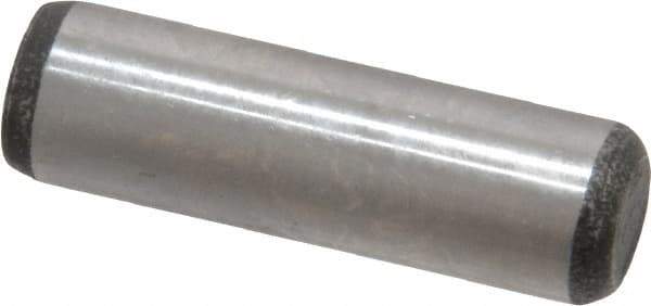 Value Collection - 3/8" Diam x 1-1/4" Pin Length Grade 8 Alloy Steel Standard Dowel Pin - C 50-58 Hardness, 28,700 Lb Breaking Strength, 1 Beveled & 1 Rounded End - Apex Tool & Supply