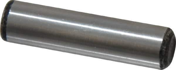 Value Collection - 3/8" Diam x 1-1/2" Pin Length Grade 8 Alloy Steel Standard Dowel Pin - C 50-58 Hardness, 28,700 Lb Breaking Strength, 1 Beveled & 1 Rounded End - Apex Tool & Supply