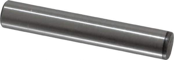 Value Collection - 3/8" Diam x 2-1/4" Pin Length Grade 8 Alloy Steel Standard Dowel Pin - C 50-58 Hardness, 28,700 Lb Breaking Strength, 1 Beveled & 1 Rounded End - Apex Tool & Supply