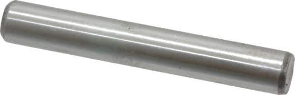 Value Collection - 3/8" Diam x 2-1/2" Pin Length Grade 8 Alloy Steel Standard Dowel Pin - C 50-58 Hardness, 28,700 Lb Breaking Strength, 1 Beveled & 1 Rounded End - Apex Tool & Supply