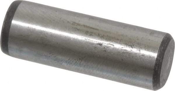 Value Collection - 7/16" Diam x 1-1/4" Pin Length Grade 8 Alloy Steel Standard Dowel Pin - C 50-58 Hardness, 39,100 Lb Breaking Strength, 1 Beveled & 1 Rounded End - Apex Tool & Supply