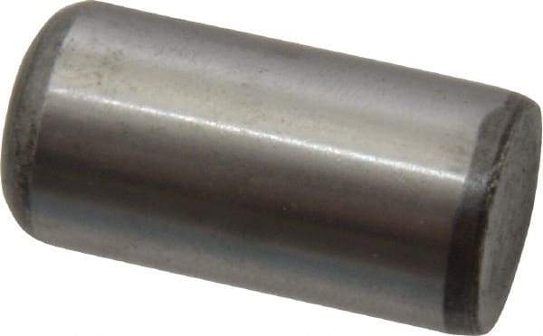 Value Collection - 1/2" Diam x 1" Pin Length Grade 8 Alloy Steel Standard Dowel Pin - C 50-58 Hardness, 51,000 Lb Breaking Strength, 1 Beveled & 1 Rounded End - Apex Tool & Supply