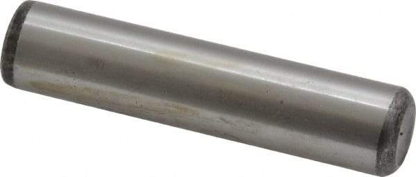 Value Collection - 1/2" Diam x 2-1/4" Pin Length Grade 8 Alloy Steel Standard Dowel Pin - C 50-58 Hardness, 51,000 Lb Breaking Strength, 1 Beveled & 1 Rounded End - Apex Tool & Supply