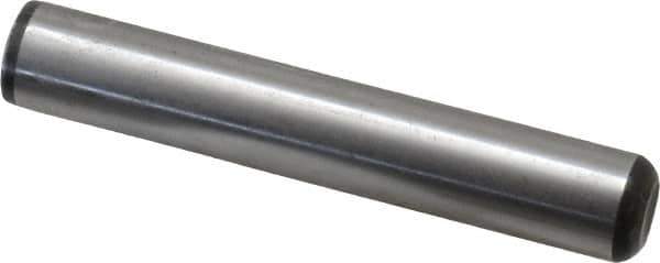Value Collection - 1/2" Diam x 3" Pin Length Grade 8 Alloy Steel Standard Dowel Pin - C 50-58 Hardness, 51,000 Lb Breaking Strength, 1 Beveled & 1 Rounded End - Apex Tool & Supply