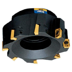 Iscar - 5 Inserts, 50mm Cut Diam, 22mm Arbor Diam, 14.3mm Max Depth of Cut, Indexable Square-Shoulder Face Mill - 0/90° Lead Angle, 40mm High, AD.. 150 Insert Compatibility, Series Heli2000 - Apex Tool & Supply