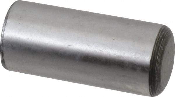 Value Collection - 7/8" Diam x 2" Pin Length Grade 8 Alloy Steel Standard Dowel Pin - C 50-58 Hardness, 156,000 Lb Breaking Strength, 1 Beveled & 1 Rounded End - Apex Tool & Supply