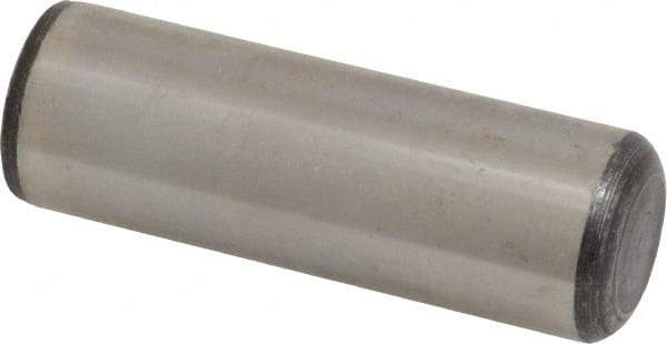Value Collection - 1" Diam x 3" Pin Length Grade 8 Alloy Steel Standard Dowel Pin - C 50-58 Hardness, 204,000 Lb Breaking Strength, 1 Beveled & 1 Rounded End - Apex Tool & Supply
