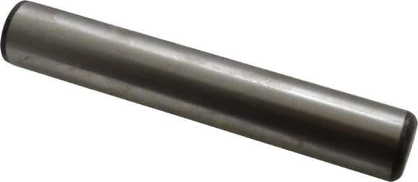 Value Collection - 1" Diam x 6" Pin Length Grade 8 Alloy Steel Standard Dowel Pin - C 50-58 Hardness, 204,000 Lb Breaking Strength, 1 Beveled & 1 Rounded End - Apex Tool & Supply