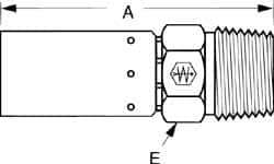 Eaton - 1-11-1/2 Thread Straight Hydraulic Hose Fitting - 1" Hose Diam - Apex Tool & Supply