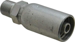 Eaton - 1/4-18 NPT Straight Hydraulic Hose Fitting - 3/8" Hose Diam - Apex Tool & Supply