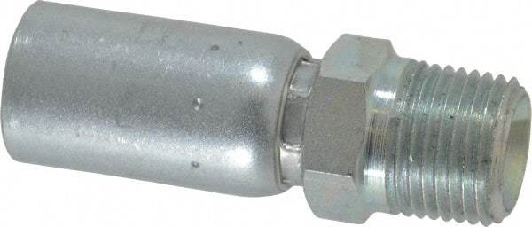 Eaton - 1/2-14 NPT Straight Hydraulic Hose Fitting - 3/8" Hose Diam - Apex Tool & Supply