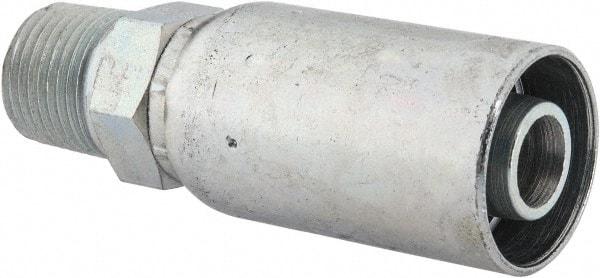 Eaton - 1/2-14 NPT Straight Hydraulic Hose Fitting - 5/8" Hose Diam - Apex Tool & Supply