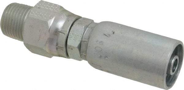 Eaton - 3/8-18 Thread Straight Hydraulic Hose Fitting - 3/8" Hose Diam - Apex Tool & Supply