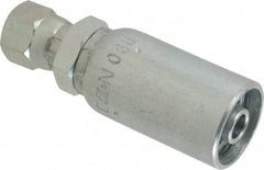 Eaton - 7/16-20 SAE Straight Hydraulic Hose Fitting - 3/8" Hose Diam - Apex Tool & Supply